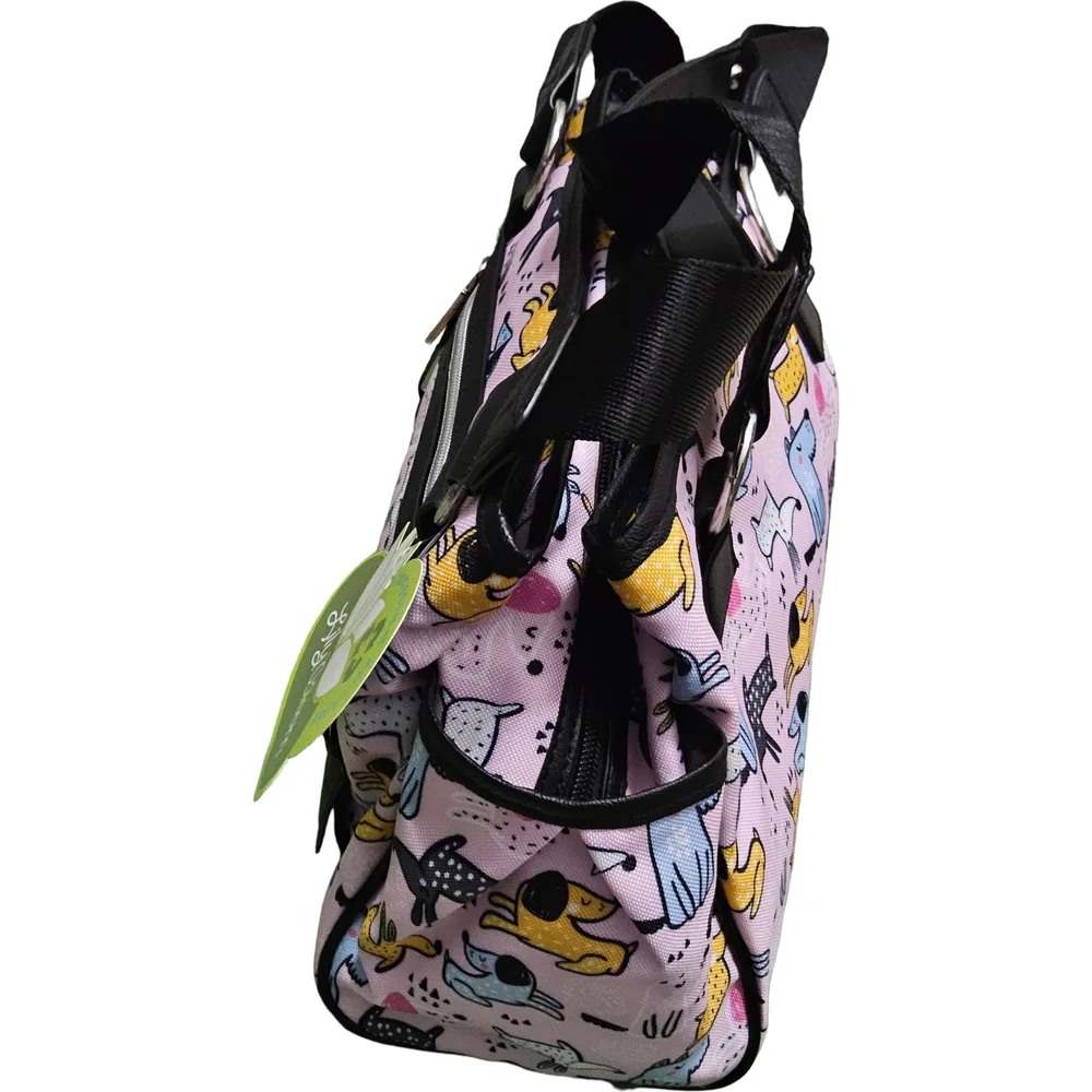 NWT Lily Bloom Multicolor Dog Print Landon Satchel